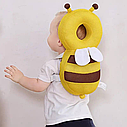 Дитяча захисна подушка - рюкзак 898-9107 для захисту голови при падінні, підголовник Бджола Жовта, фото 3