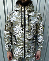 Тактическая куртка Terra, военная водоотталкивающая армейская куртка зсу Белый Пиксель, S