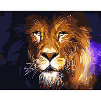 Картина по номерам Strateg ПРЕМИУМ Царь зверей размером 40х50 см (GS379)