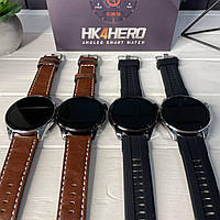 Стильные мужские электронные часы HK4HERO Умные Часы HK 4 HERO с двумя ремешками