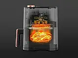 Аерофритюрниця для смаження без олії на 6 л з Air Fryer Su Tai ST-606 Фритюрниця на 1000 Вт для кухні (біла), фото 3