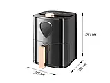 Аерофритюрниця для смаження без олії на 6 л з Air Fryer Su Tai ST-606 Фритюрниця на 1000 Вт для кухні (біла), фото 4