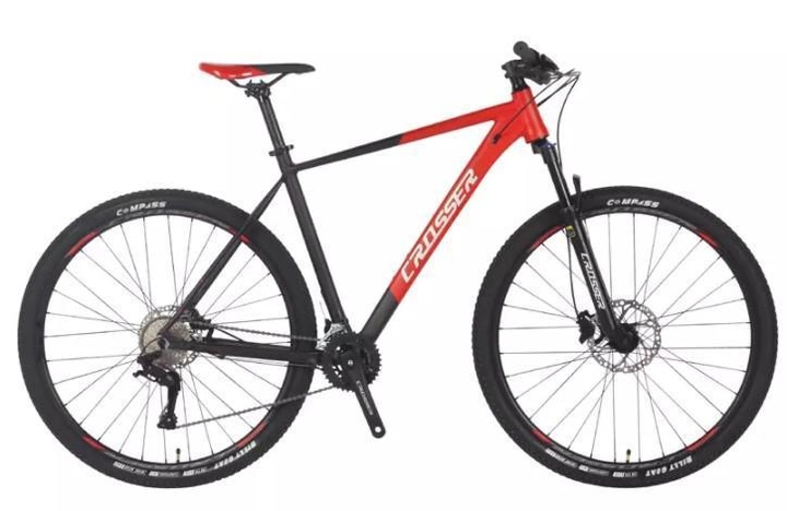 Велосипед гірський Crosser МТ-041 29" рама 19" (2*12) LTWOO AIR fork Сіро-червоний