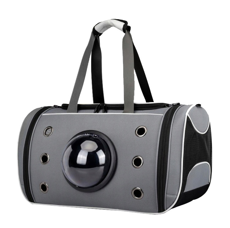 Сумка переноска для котів та собак 54x32x27 см CosmoPet CP-02 Grey