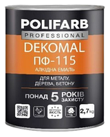 Эмаль Polifarb DekoMal ПФ-115 бирюзовая, 0,9 кг