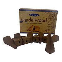 Sandal Wood Backflow Dhoop Cone (Сандал)(Satya) 10 конусов в упаковке