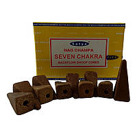 Seven Chakra Backflow Cones (Седьмая Чакра)(Satya) 10 конусов в упаковке