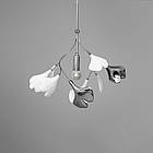 Підвісна сучасна люстра на 1 лампу E14 з фарфоровими елементами колір каркасу хром D-8272-1P HR, фото 2