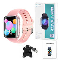 Smart Watch T68, температура тіла, голосовий виклик, pink Lux