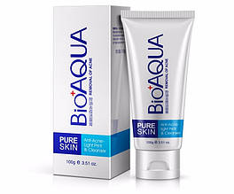 Уцінка Пінка для вмивання Pure Skin Anti-Acne для проблемної шкіри від Bioaqua, 100г