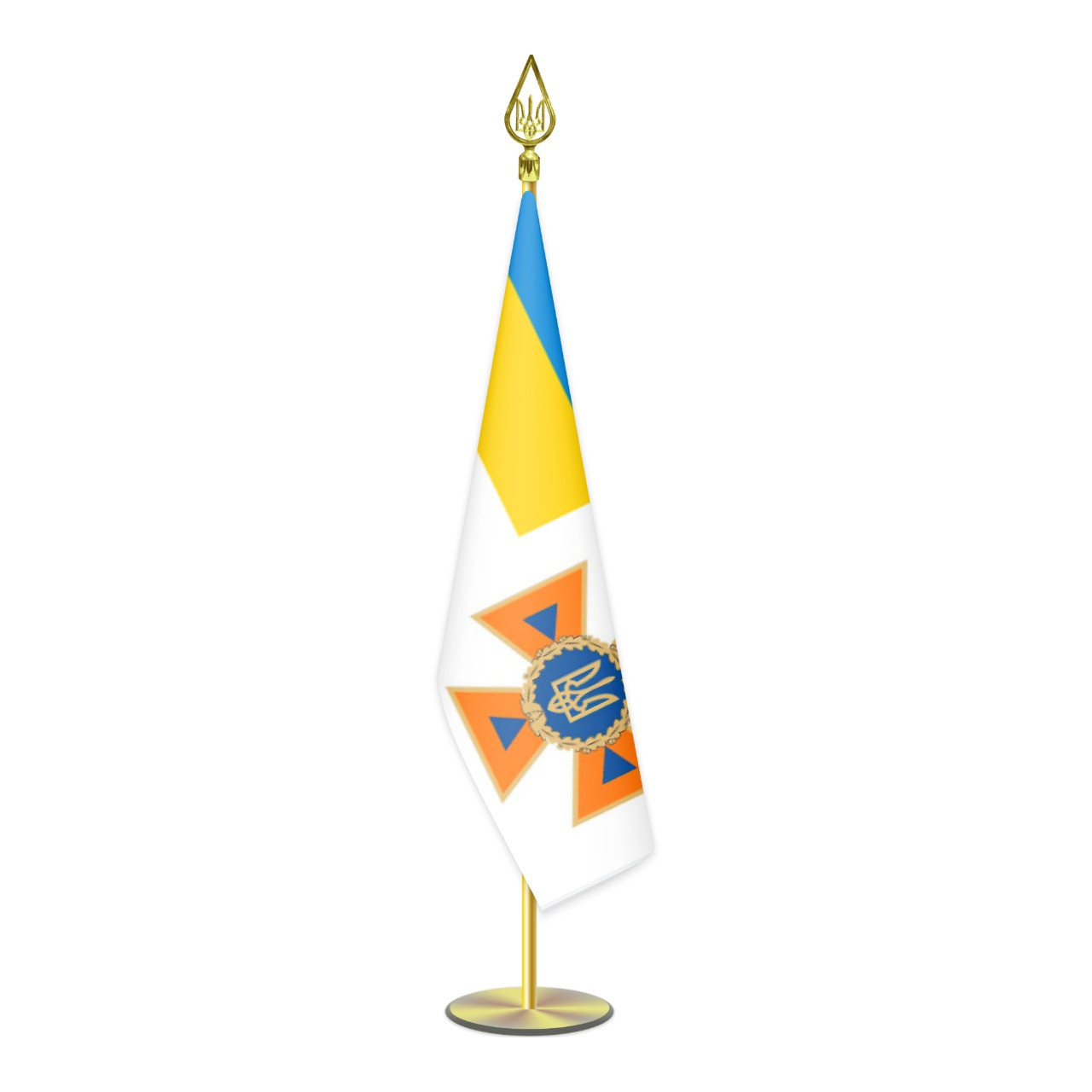 Кабінетний купольний прапор "ДСНС України"