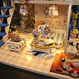 Румбокс Будиночок біля моря Blue Coast інтер'єрний конструктор DIY mini house М032, фото 9
