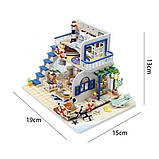 Румбокс Будиночок біля моря Blue Coast інтер'єрний конструктор DIY mini house М032, фото 9