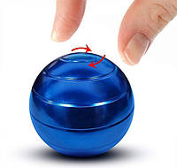 Игрушка Антистресс Сферический Гироскоп 38 мм Фиджет для Снятия Стресса цвет Синий (00822)