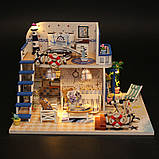 Румбокс Будиночок біля моря Blue Coast інтер'єрний конструктор DIY mini house М032, фото 4