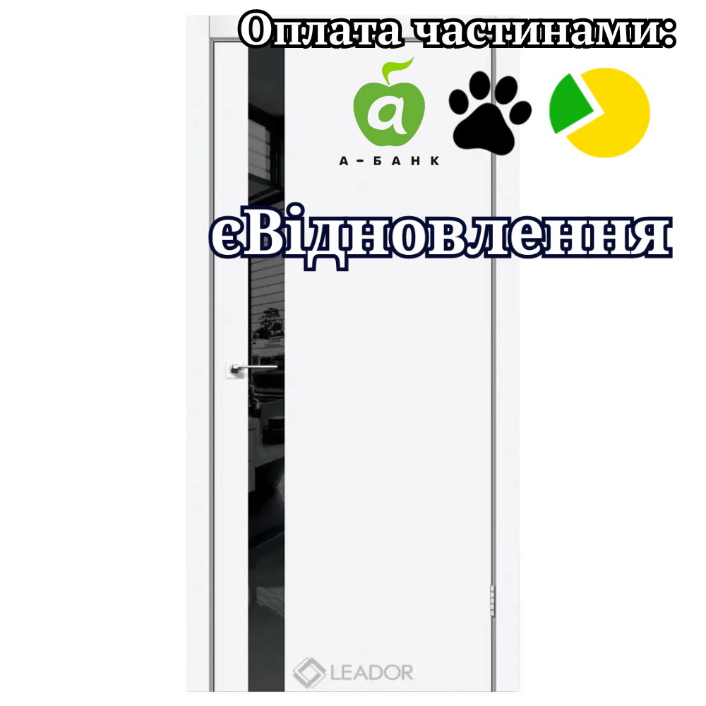 Двері Asti GLASS, LEADOR Монблан горизонтальний