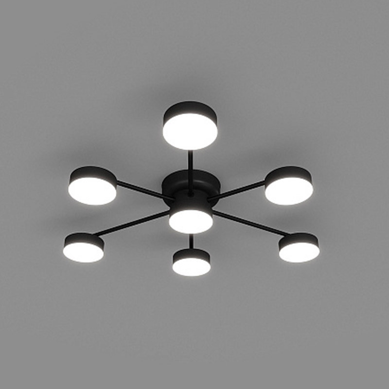 Сучасна світлодіодна люстра SV0005-7 BK 3000K, фото 1