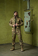 Ветрозащитная тактическая куртка, армейская куртка осень весна без утеплителя, водоотталкивающая Мультикам, M
