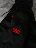 Чоловіча куртка вітровка HUGO BOSS M1808 чорна, фото 6