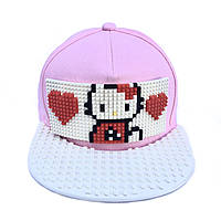 Кепка-конструктор BricksCap Hello Kitty (красные сердечка)