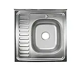 Мийка накладна MONRO 6060 (06/160) Decor права чаша квадратна, фото 3