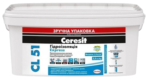Мастика гідроізолююча Ceresit CL 51,  3,5 кг