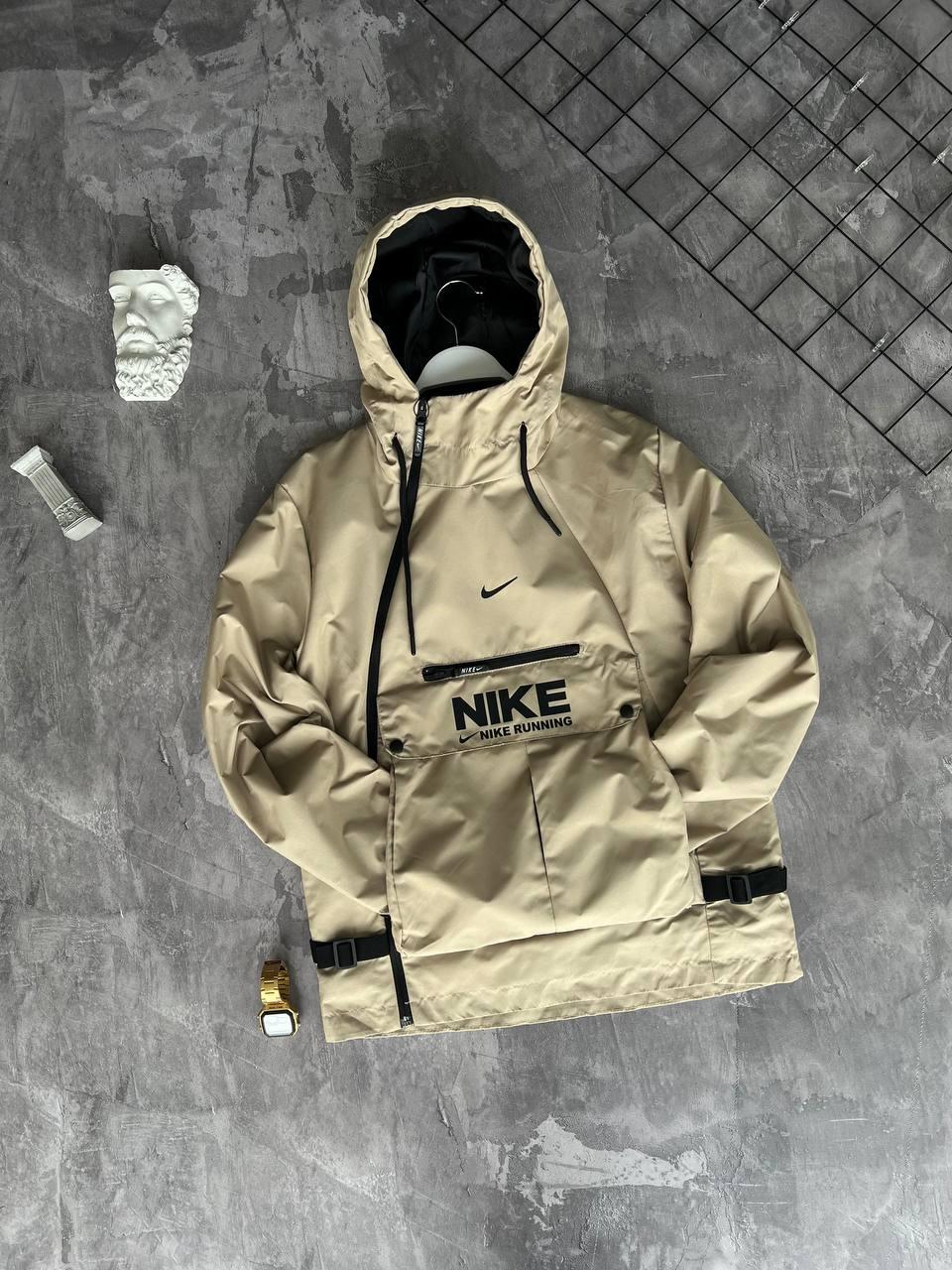 Чоловіча куртка вітровка Nike M1807 бежева, фото 1