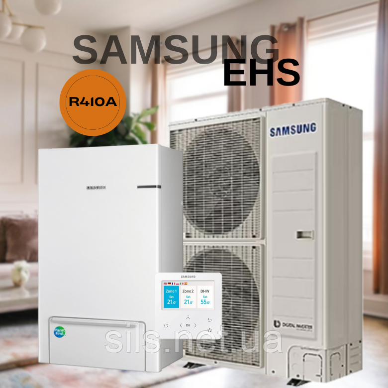 Тепловий насос Samsung EHS з настінним гідромодулем AE120AXEDGH/EU / AE160ANYDGH/EU 12 кВт 380В 3 фазы
