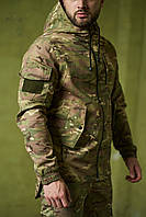 Тактическая куртка весна осень водоотталкивающая ветрозащитная военная куртка Terra для военных всу Мультикам, L