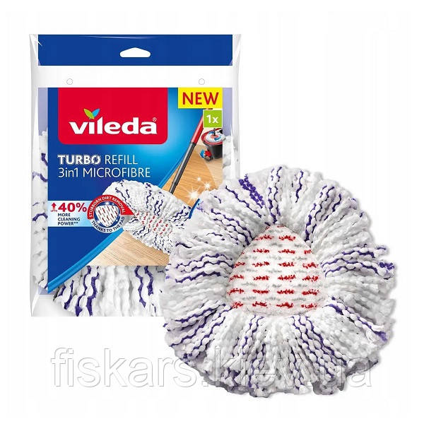 Змінна насадка для швабри Vileda TURBO 3in1 Microfibre (167751N)