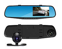 Універсальний автомобільний відеореєстратор-дзеркало VEHICLE BLACKBOX DVR з камерою заднього огляду та мікрофоном tac