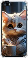 Чехол на iPhone 5 White cat "5646sp-18-71002"