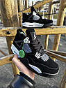 Чоловічі кросівки Nike SB Air Jordan Retro 4 (black / white) ||, фото 3