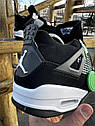 Чоловічі кросівки Nike SB Air Jordan Retro 4 (black / white) ||, фото 6