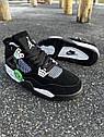 Чоловічі кросівки Nike SB Air Jordan Retro 4 (black / white) ||, фото 2