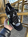 Чоловічі кросівки Nike SB Air Jordan Retro 4 (black / white) ||, фото 9