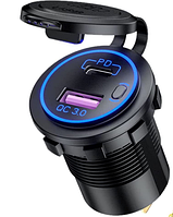 Вбудовуємий адаптер USB Charger Синій