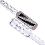 Гребінець-випрямляч для волосся ENZO-4114 Білий, фото 3