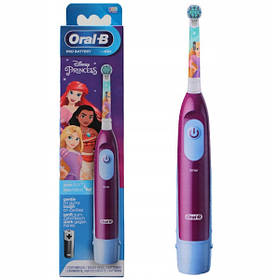 Дитяча зубна щітка на батарейках Braun Oral-B Stages Power DB5 Princess Принцеси (знімна насадка) 02563