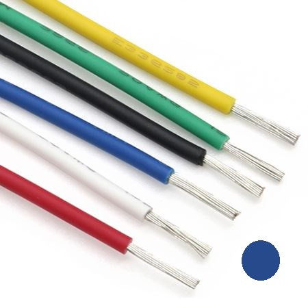 Провід монтажний UL3239 26AWG (7/0,16) силіконовий синій (3KV)