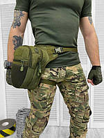 Тактическая поясная сумка олива Сумка на пояс хаки кордура Милитари сумка оливковая на фастексах