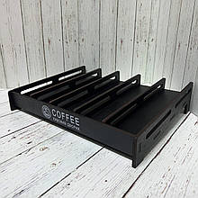 Підставка під макаруни з логотипом закладу на 5 доріжок