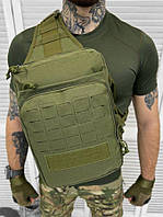Тактическая сумка-слинг однолямочная олива Сумка через плечо военная 30 литров Рюкзак 30 л