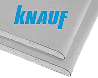 Плита ГКП 1200х3000х12,5 гипсокартонная, Knauf