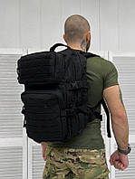 Штурмовой рюкзак 45 литров черный Рюкзак тактический черного цвета 45л кордура Милитари рюкзак