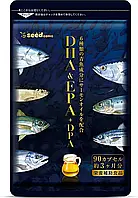 Омега 3 Seedcoms, 90 капсул на 90 дней, DHA EPA DPA из 7 видов рыб
