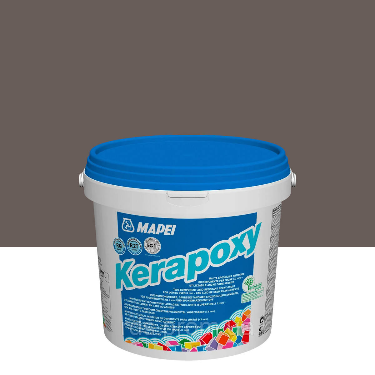 Епоксидний шовний заповнювач (фуга) MAPEI KERAPOXY №114, антрацит, 10 кг (4511410)