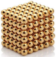 Неокуб, neocube 4,5 мм, Золото- магнітний конструктор головоломка, магнітні кульки Lux