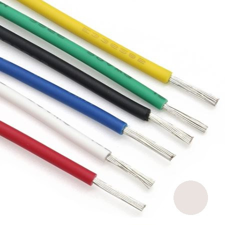 Провід монтажний UL3239 26AWG (7/0,16) силіконовий білий (3KV)