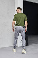 Мужские спортивные штаны котоновые с манжетами Джоггеры Штаны котоновые серого цвета Штаны карго Турция XXL
